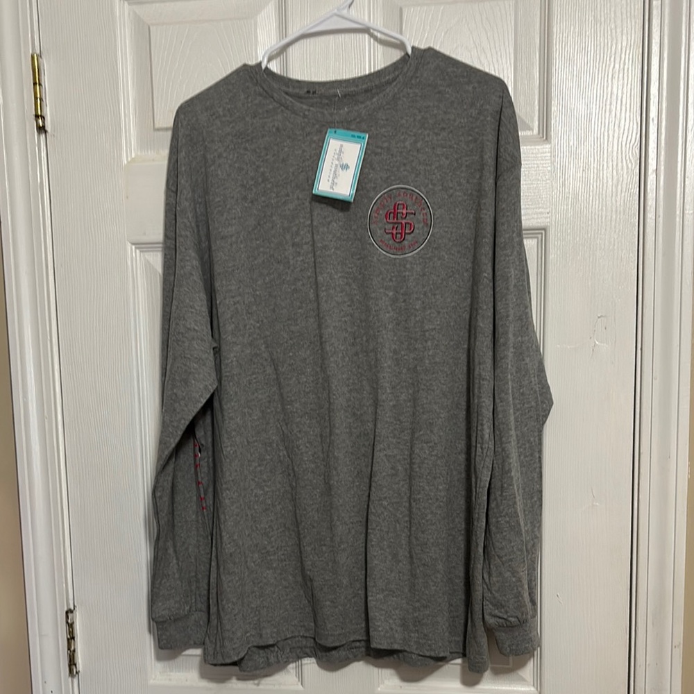Simply Southern Gray Long Sleeve Shirt Sz Large NWT